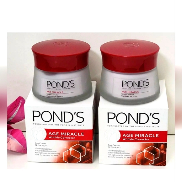 2 pk POND'S AGE MIRACLE WRINKLE CORRECTOR DAY CREAM 1.7 oz SPF 18 PA++ 2026 - Picture 1 of 5